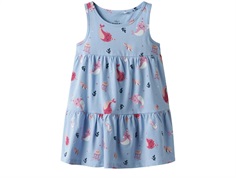 Name It dress chambray blue with whale print